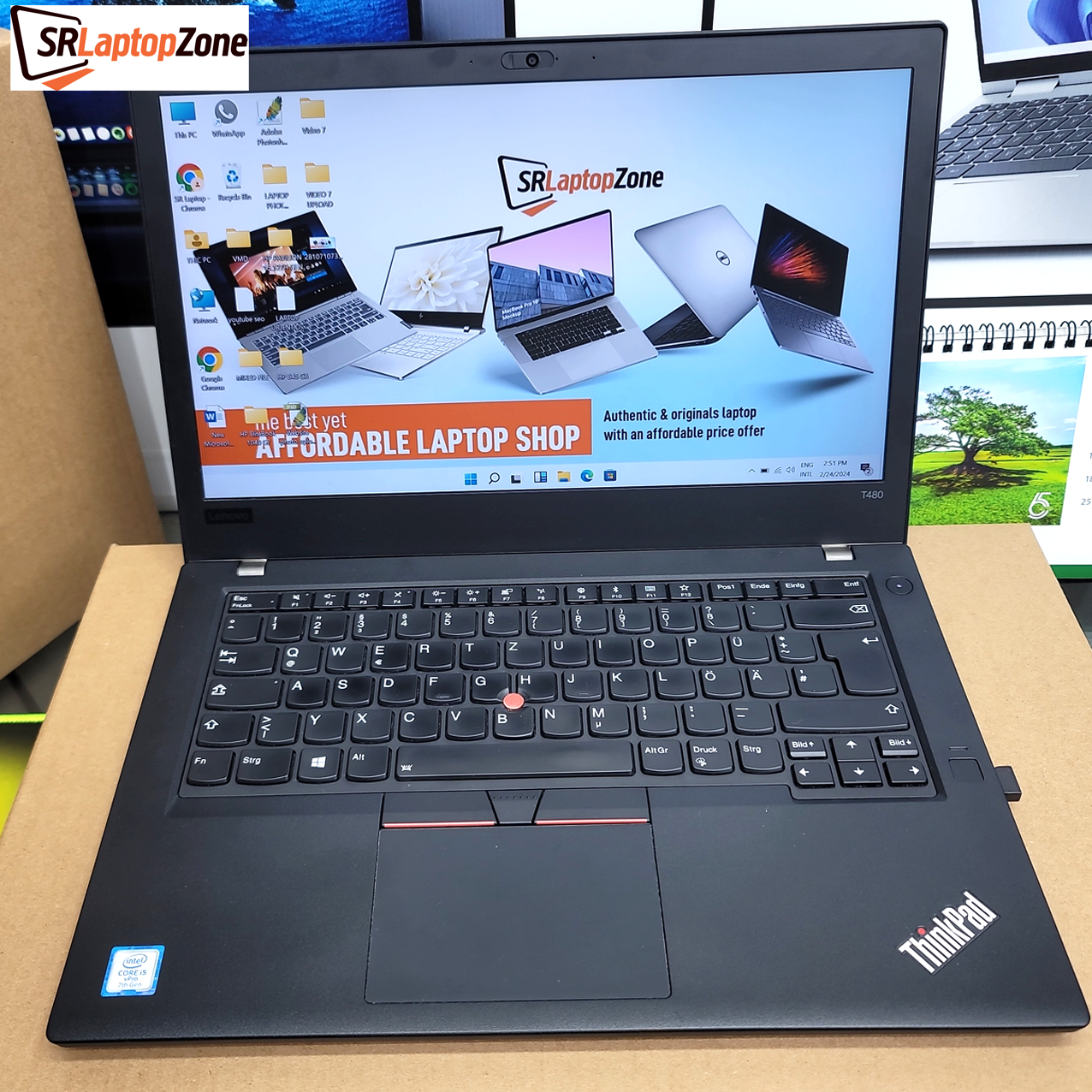 Lenovo Thinkpad T480 Core i5 7th Gen, Ram 8 Gb, SSD 256 Gb, Display 14" FHD Bussiness Class Laptop